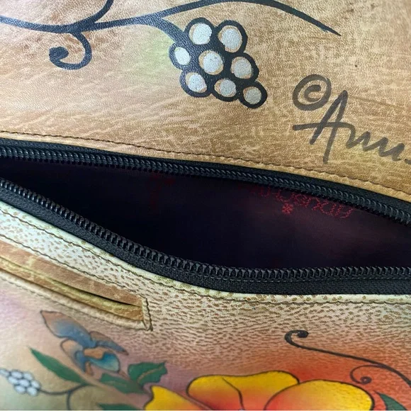 Anuschka Hand Painted Distressed Leather Handbag - Picture 10 of 16